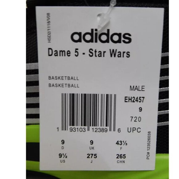 Adidas Dame 5 Star Wars Lightsaber Basketball Sneakers Shoes - Picture 6 of 16